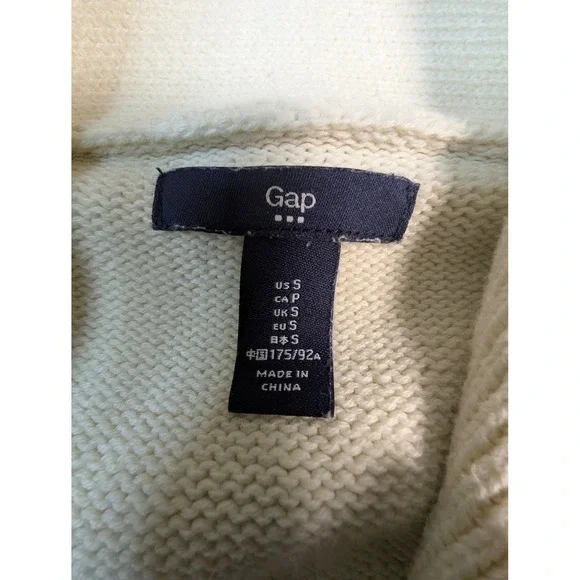 GAP Womens Shawl Collar Cardigan Sweater –‎ Cream Navy Stripe S - Picture 5 of 8